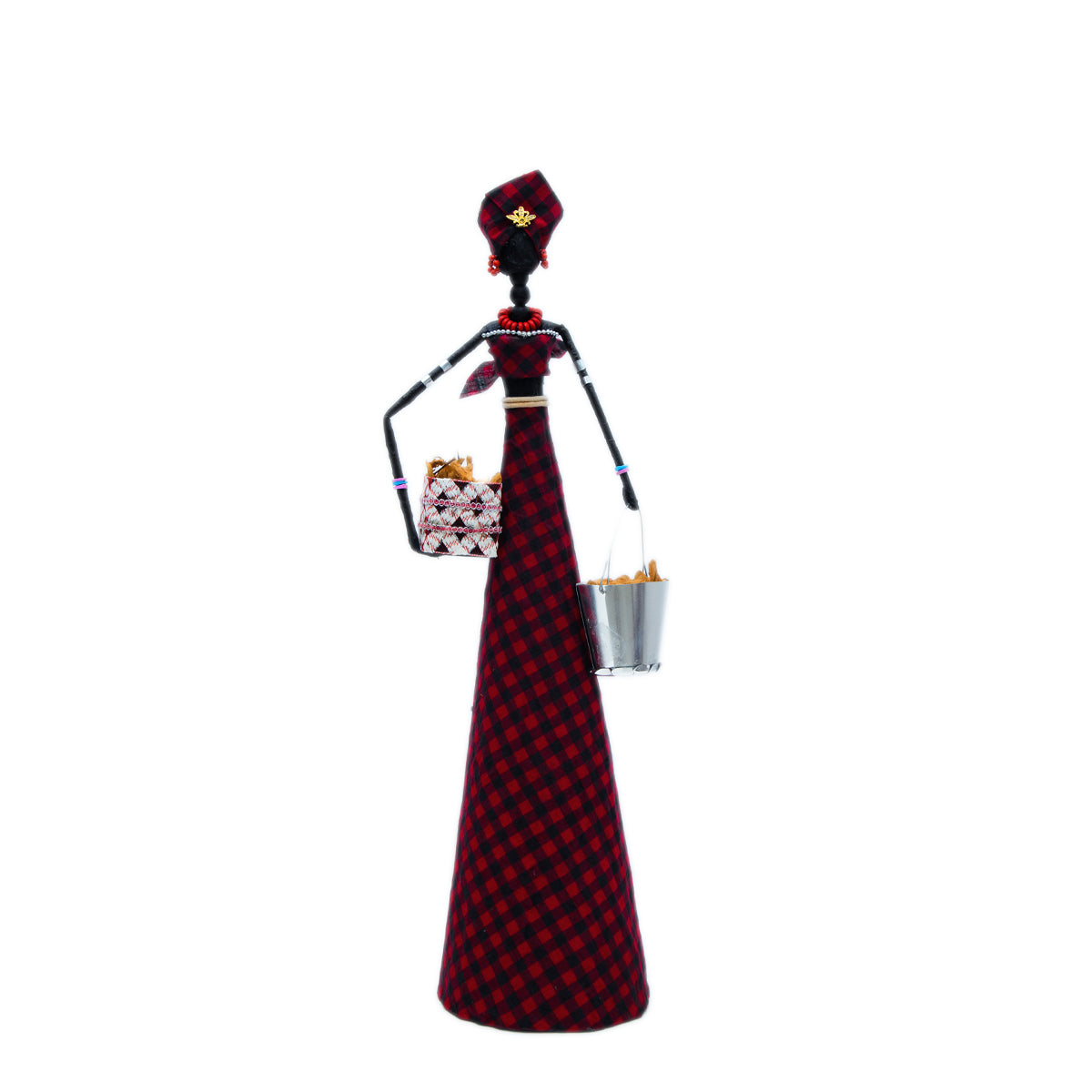 Gingham Dress Paper Figurine