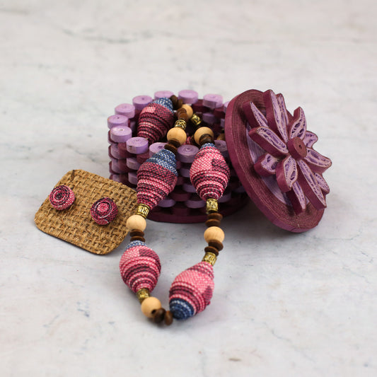 Small Amethyst Paper Jewellery Box