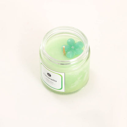 Citronella Flower Glass Candle