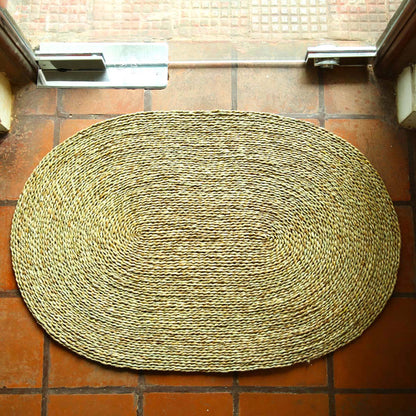 Solid Oval Reed Door Mat