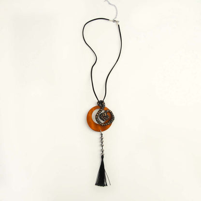 Wood & Ceramic Necklace