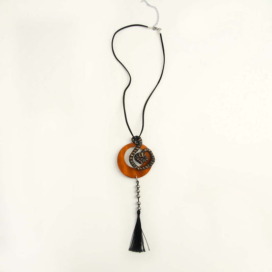 Wood & Ceramic Necklace