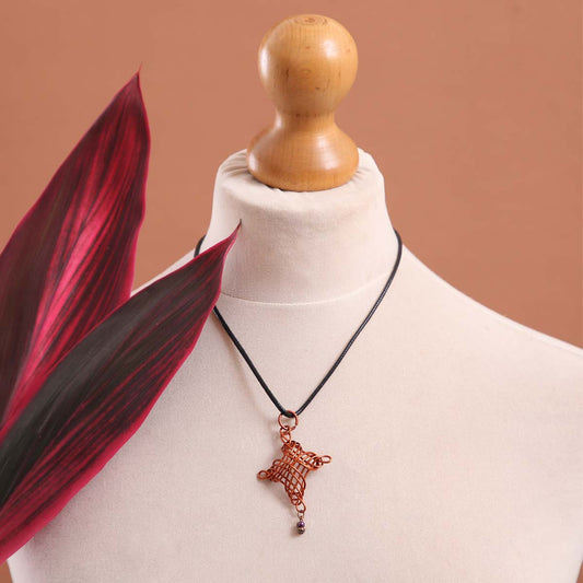 Copper Diamond Necklace