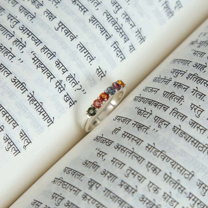 Multicolored Sapphire Ring