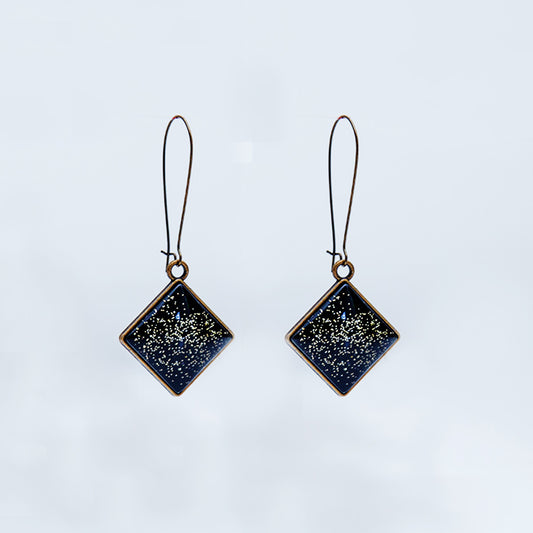 Sqare Starry Night Earrings