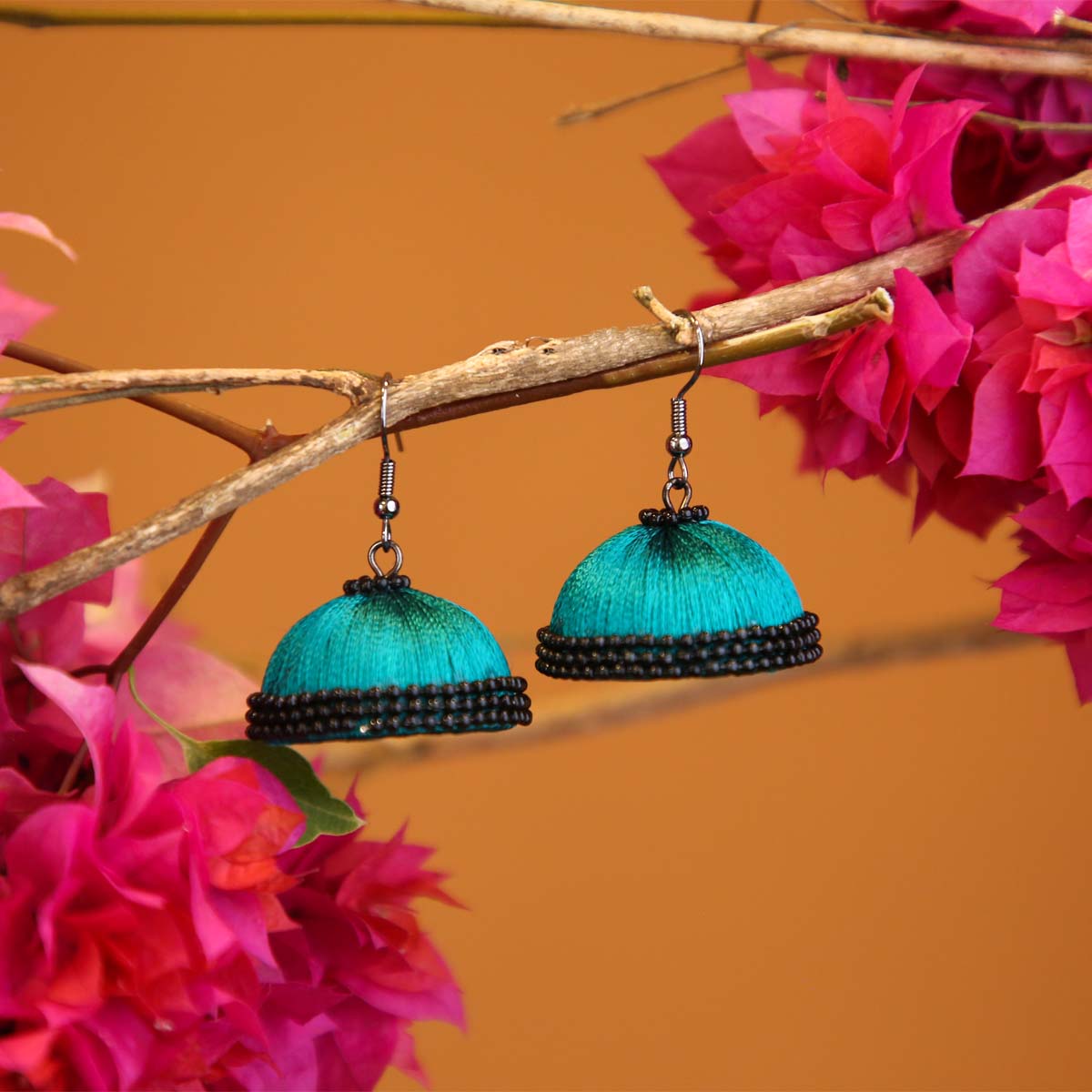 Turq Jhumka Earrings