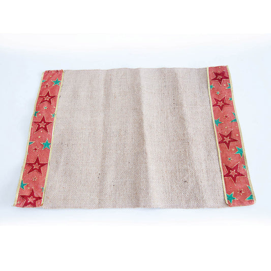 Deck the Halls Burlap Table Mat Set