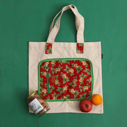 Red Leaf Foldable Tote