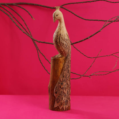 Proud Peacock Carving