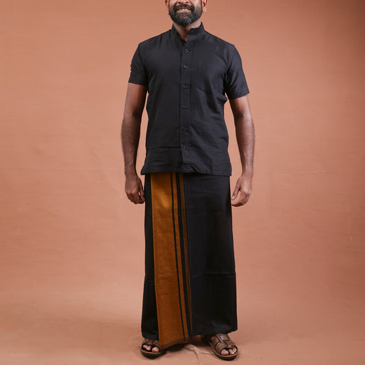 Black &amp; Golden Handloom Sarong