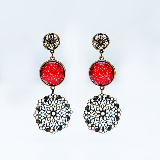 Fili- Scarlet Statement Earrings