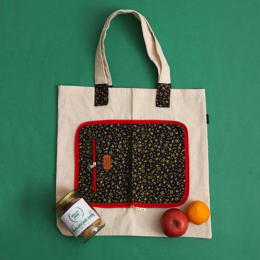 Mini Floral Foldable Tote