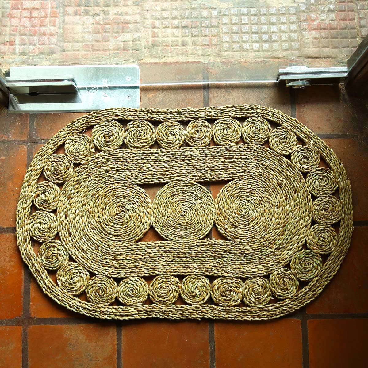 3 Circle Reed Door Mat