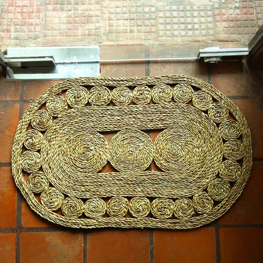 3 Circle Reed Door Mat