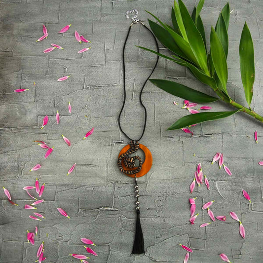 Wood & Ceramic Necklace