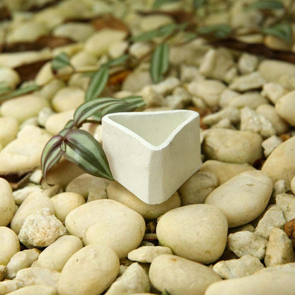 White Triangle Planter
