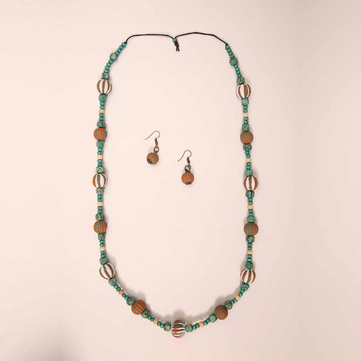 Spearmint Beaded Necklace &amp; Matching Jewellery Set