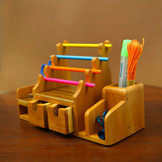 Wooden Desk Organizer With Drawers