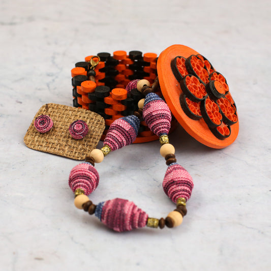 Small Caramel Paper Jewellery Box