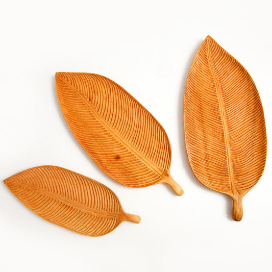 Wooden Trinket Tray Set