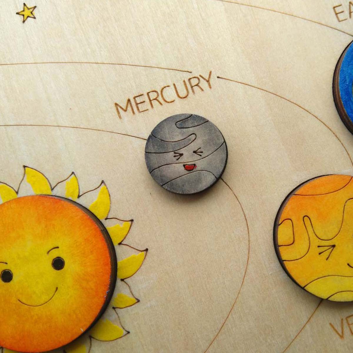 Wooden Solar System Puzzle