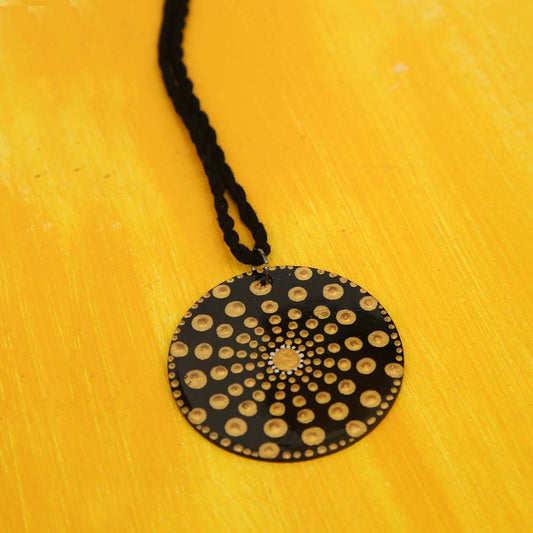 Dotted Gold Mandala Necklace