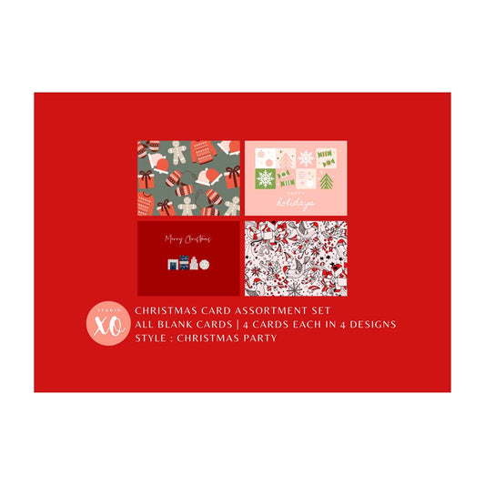 Christmas Party Greeting Cards Assortment Box