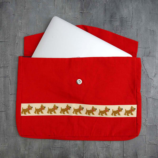 Red Dog Handloom Laptop Case