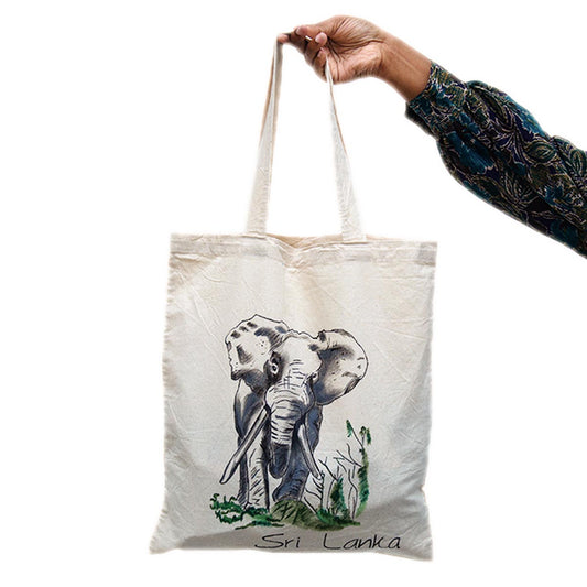 Charcoal Elephant Tote