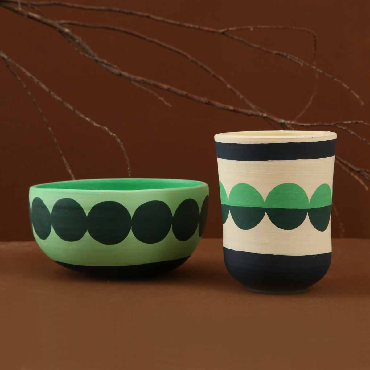 Spheres Decorative Cup and Bowl