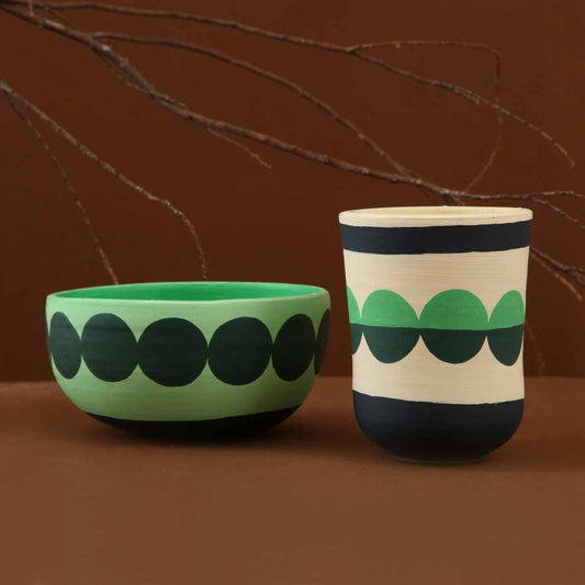 Spheres Decorative Cup and Bowl