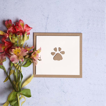 Paw Print Greeting Card