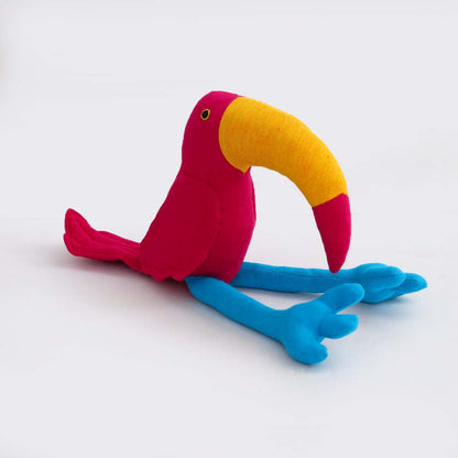 Pink Toucan Handloom Soft Toy