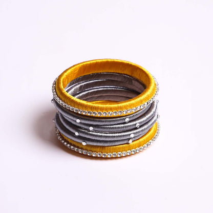 Silver & Gold Bangle Set