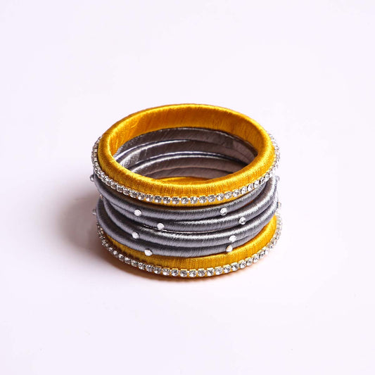 Silver & Gold Bangle Set
