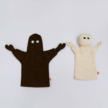 Brown Ghostie Puppet Set