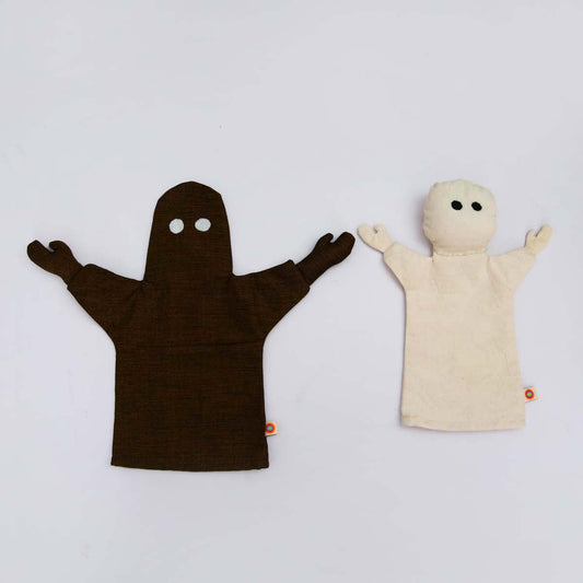 Brown Ghostie Puppet Set