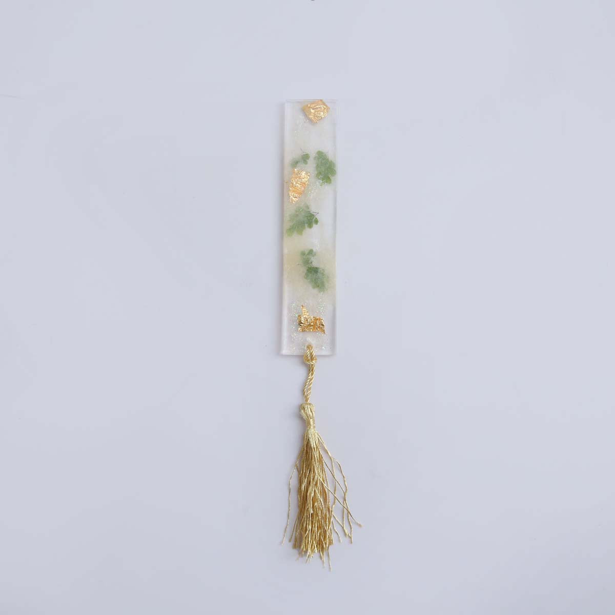 White Floral Resin Bookmark
