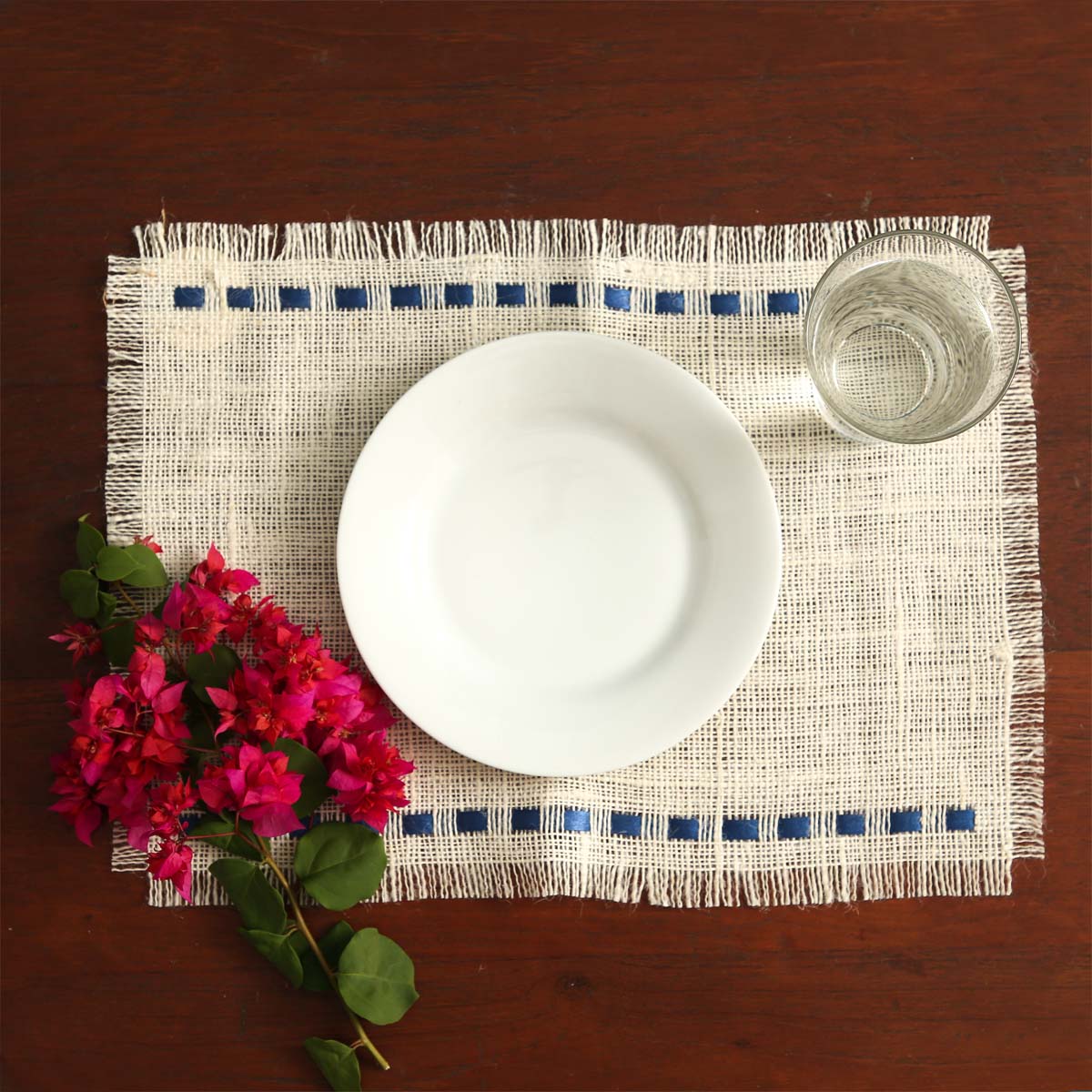 Burlap Squares Table Mat