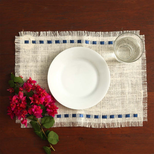Burlap Squares Table Mat