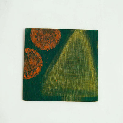 Artisnal Wooden Christmas Coaster Set