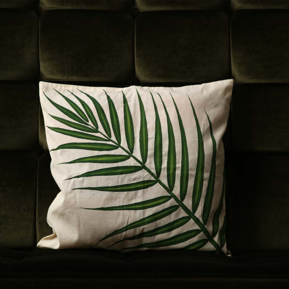 Palm Frond Cushion Cover