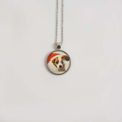 Christmas Puppy Necklace