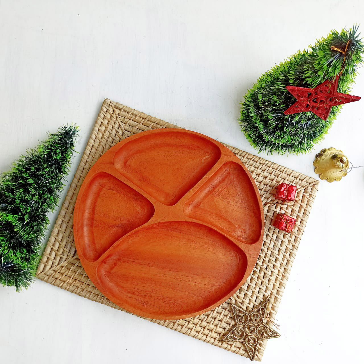 Balanced Diet Wooden Plate