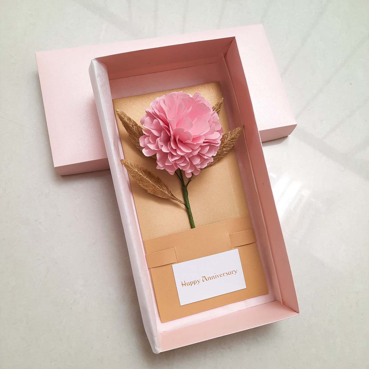 Pink Carnation 'Happy Anniversary' Gift Box