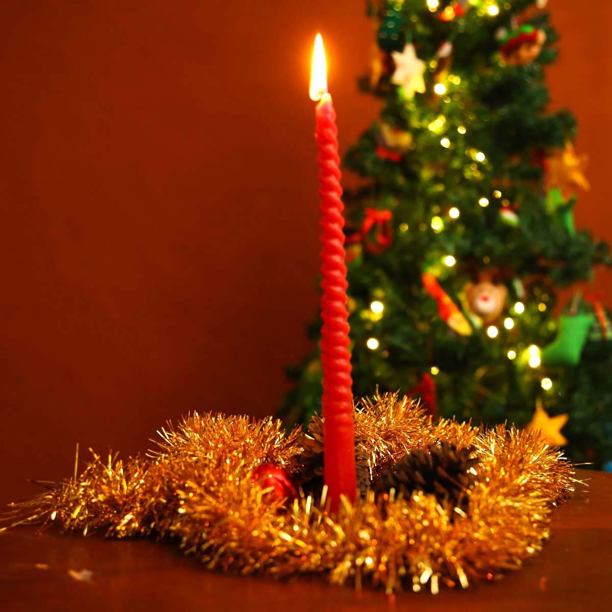 Spiral Red Candle