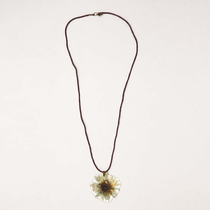 Flower Bloom Resin Necklace