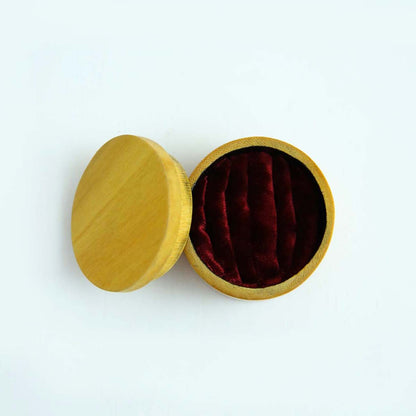 Round Bamboo Jewellery Box