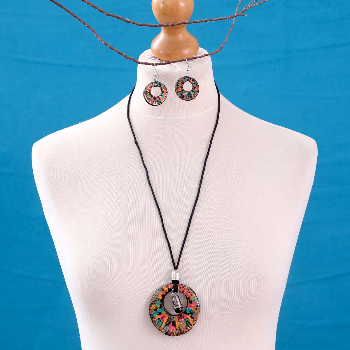 Jeweled Sphere Necklace & Earring Set