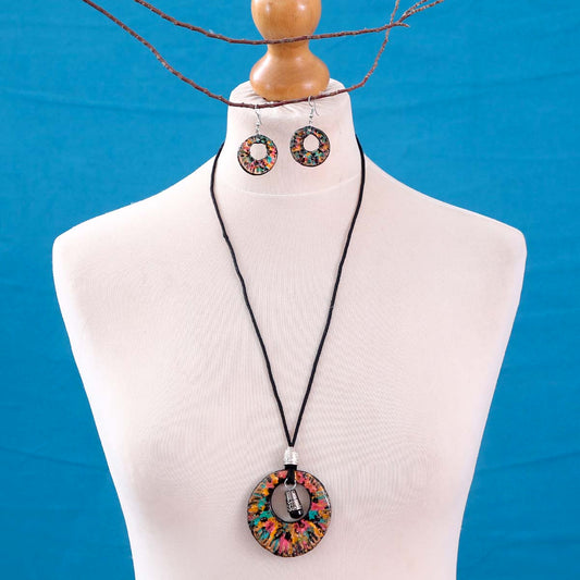 Jeweled Sphere Necklace & Earring Set